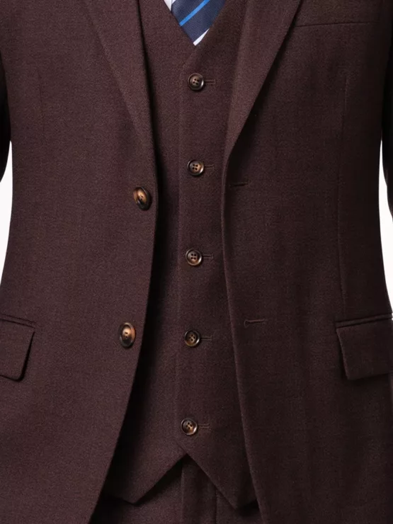 Костюм-тройка коричневого цвета на высокий рост Каталог