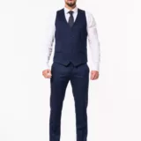 Костюм-тройка синего цвета на высокий рост Каталог