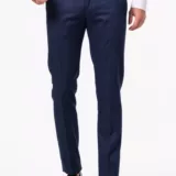 Костюм-тройка синего цвета на высокий рост Каталог