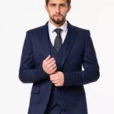 Костюм-тройка синего цвета на высокий рост Каталог