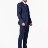 Костюм-тройка синего цвета на высокий рост Каталог