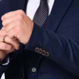 Костюм-тройка синего цвета на высокий рост Каталог