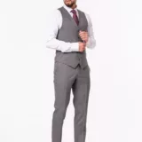 Костюм-тройка серого цвета на высокий рост Каталог