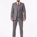 Костюм-тройка серого цвета на высокий рост Каталог