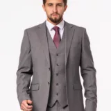Костюм-тройка серого цвета на высокий рост Каталог