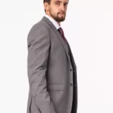 Костюм-тройка серого цвета на высокий рост Каталог