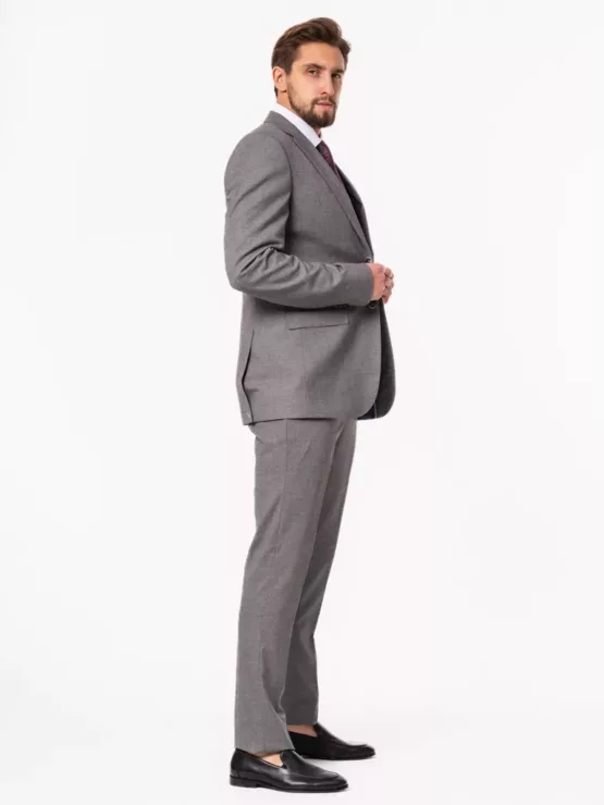 Костюм-тройка серого цвета на высокий рост Каталог