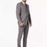 Костюм-тройка серого цвета на высокий рост Каталог