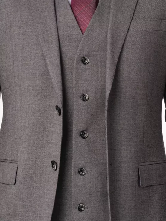 Костюм-тройка серого цвета на высокий рост Каталог