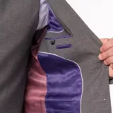 Костюм-тройка серого цвета на высокий рост Каталог