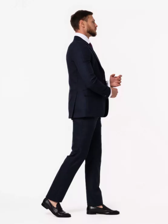 Костюм-тройка темно-синего цвета в клетку Каталог