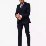 Костюм-тройка темно-синего цвета в клетку Каталог