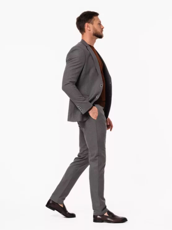 Костюм-двойка матово-серого цвета Каталог