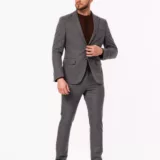 Костюм-двойка матово-серого цвета Каталог