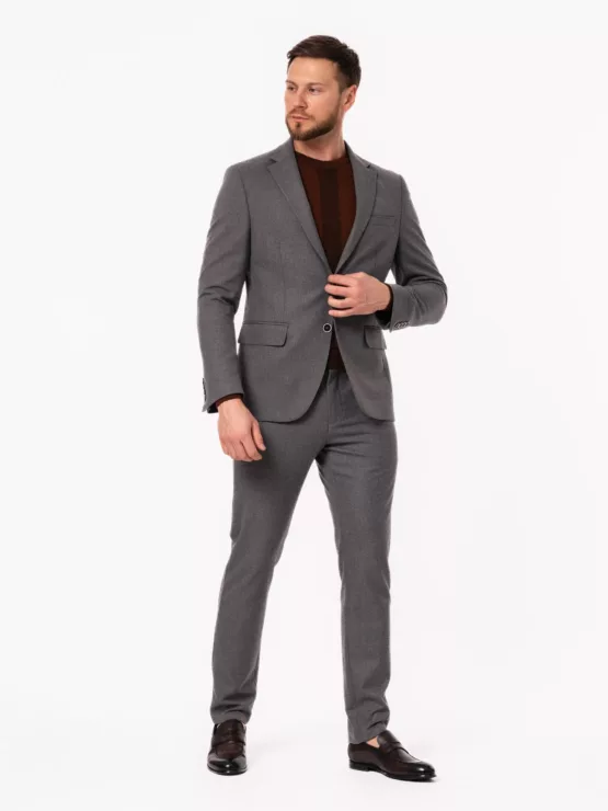 Костюм-двойка матово-серого цвета Каталог