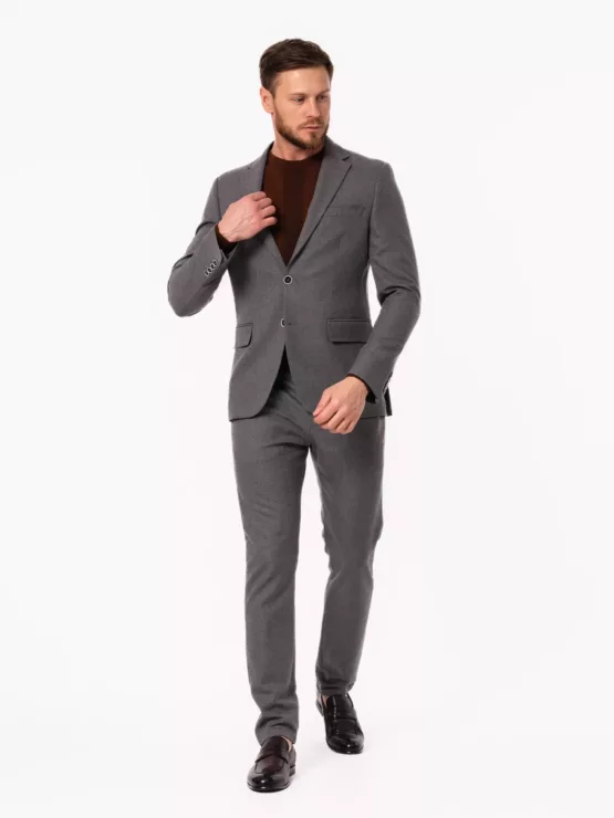 Костюм-двойка матово-серого цвета Каталог