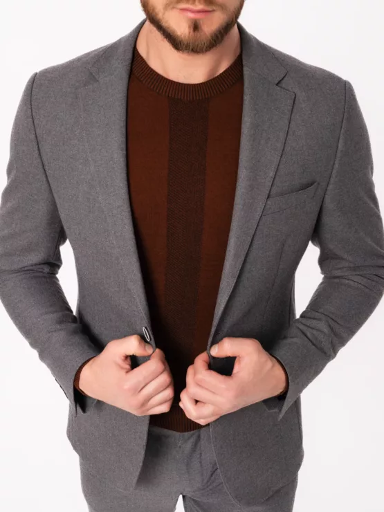 Костюм-двойка матово-серого цвета Каталог