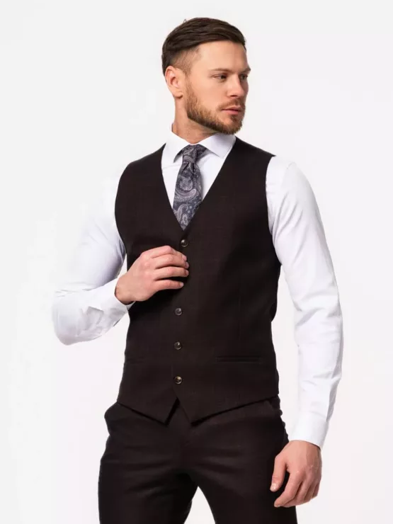 Костюм-тройка цвет молочный шоколад Каталог