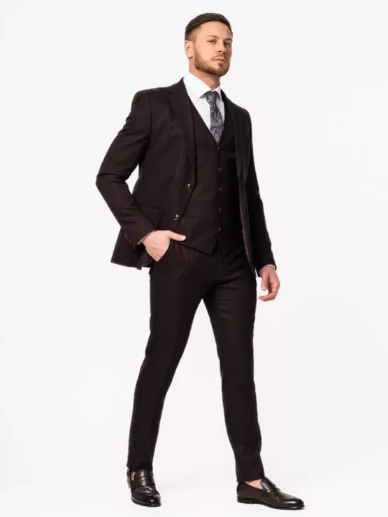 Костюм-тройка цвет молочный шоколад Каталог