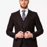 Костюм-тройка цвет молочный шоколад Каталог