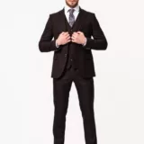 Костюм-тройка цвет молочный шоколад Каталог