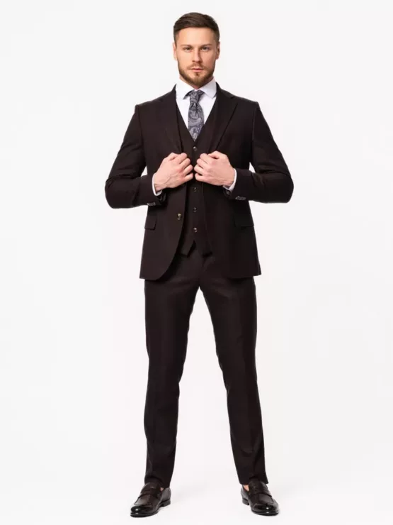 Костюм-тройка цвет молочный шоколад Каталог