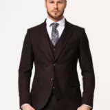 Костюм-тройка цвет молочный шоколад Каталог