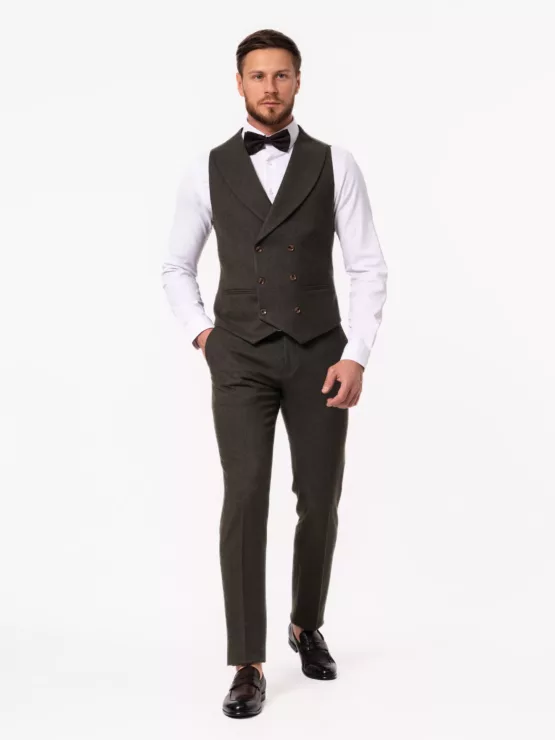 Костюм-тройка болотный цвет Каталог