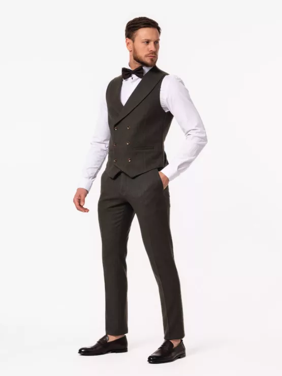 Костюм-тройка болотный цвет Каталог