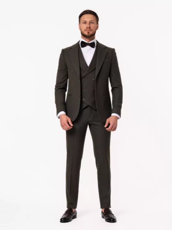 Костюм-тройка болотный цвет Каталог