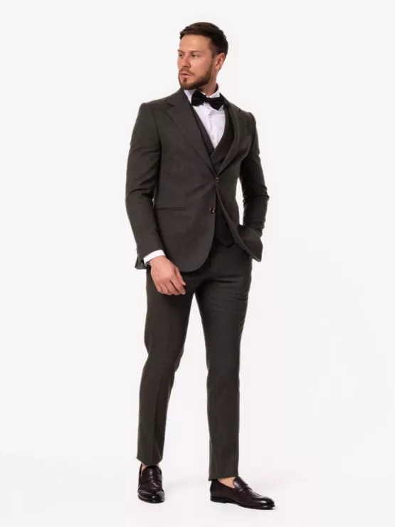Костюм-тройка болотный цвет Каталог