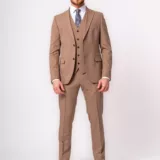 Костюм-тройка пшеничный оттенок Каталог
