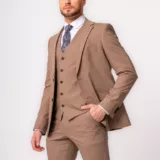 Костюм-тройка пшеничный оттенок Каталог