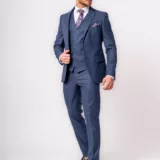 Костюм-тройка светло-синего цвета Каталог