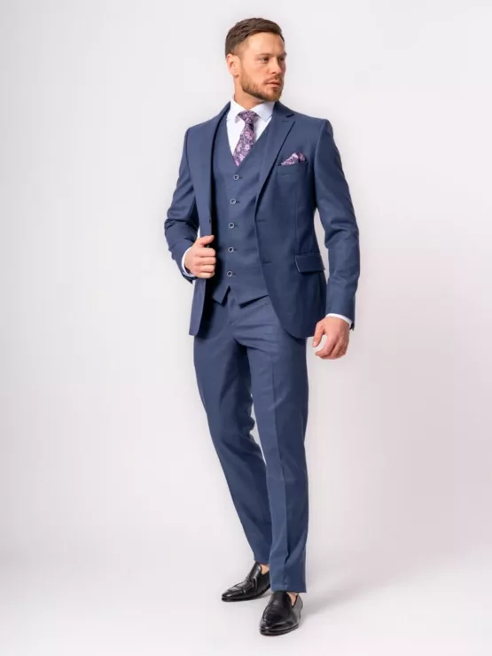 Костюм-тройка светло-синего цвета Каталог