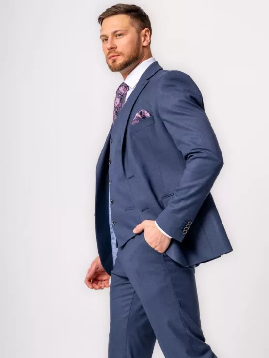 Костюм-тройка светло-синего цвета Каталог