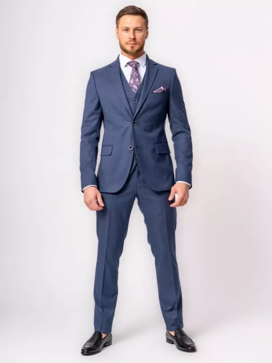 Костюм-тройка светло-синего цвета Каталог