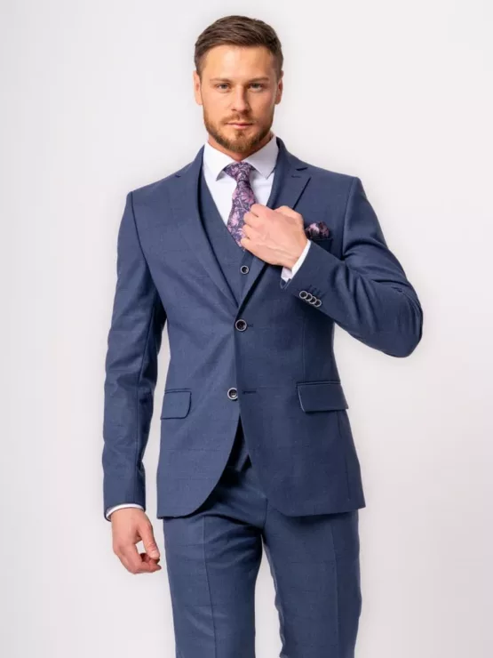 Костюм-тройка светло-синего цвета Каталог