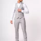 Костюм-тройка светло-серый цвет в клетку Каталог