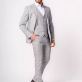 Костюм-тройка светло-серый цвет в клетку Каталог