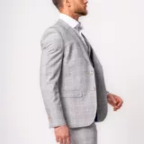 Костюм-тройка светло-серый цвет в клетку Каталог