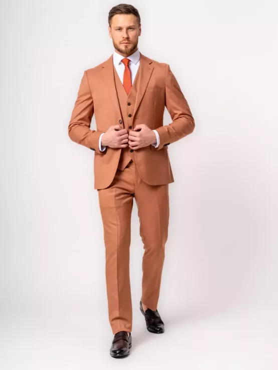 Костюм-тройка цвет «бурбон» Каталог