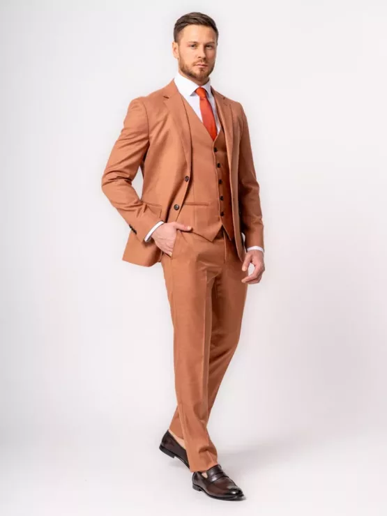 Костюм-тройка цвет «бурбон» Каталог