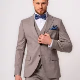 Костюм-тройка кофейный в клетку Каталог