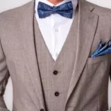 Костюм-тройка кофейный в клетку Каталог