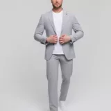Костюм-двойка пепельно-серого цвета Каталог