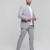 Костюм-двойка пепельно-серого цвета Каталог