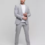 Костюм-двойка пепельно-серого цвета Каталог