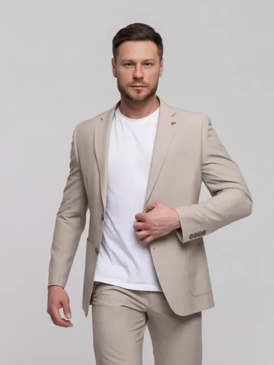 Костюм-двойка бежевый цвет Каталог