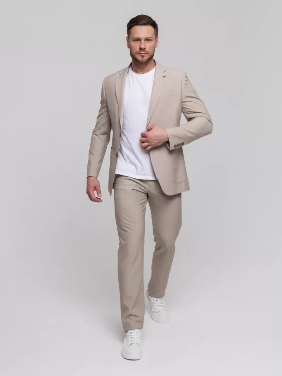 Костюм-двойка бежевый цвет Каталог